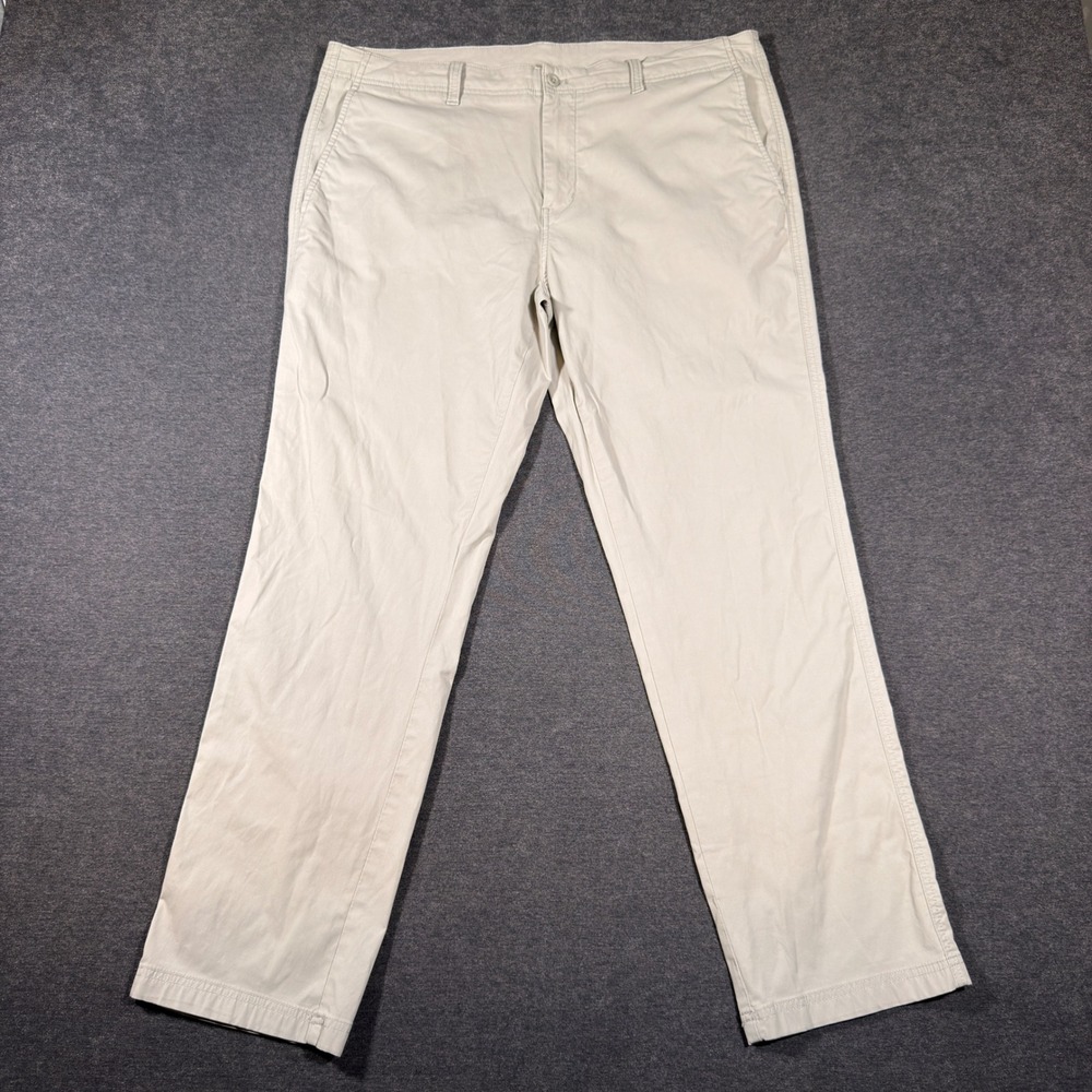 Duck Head Chino Pants Mens 38x30 Beige Performance Stretch Casual Straight Leg